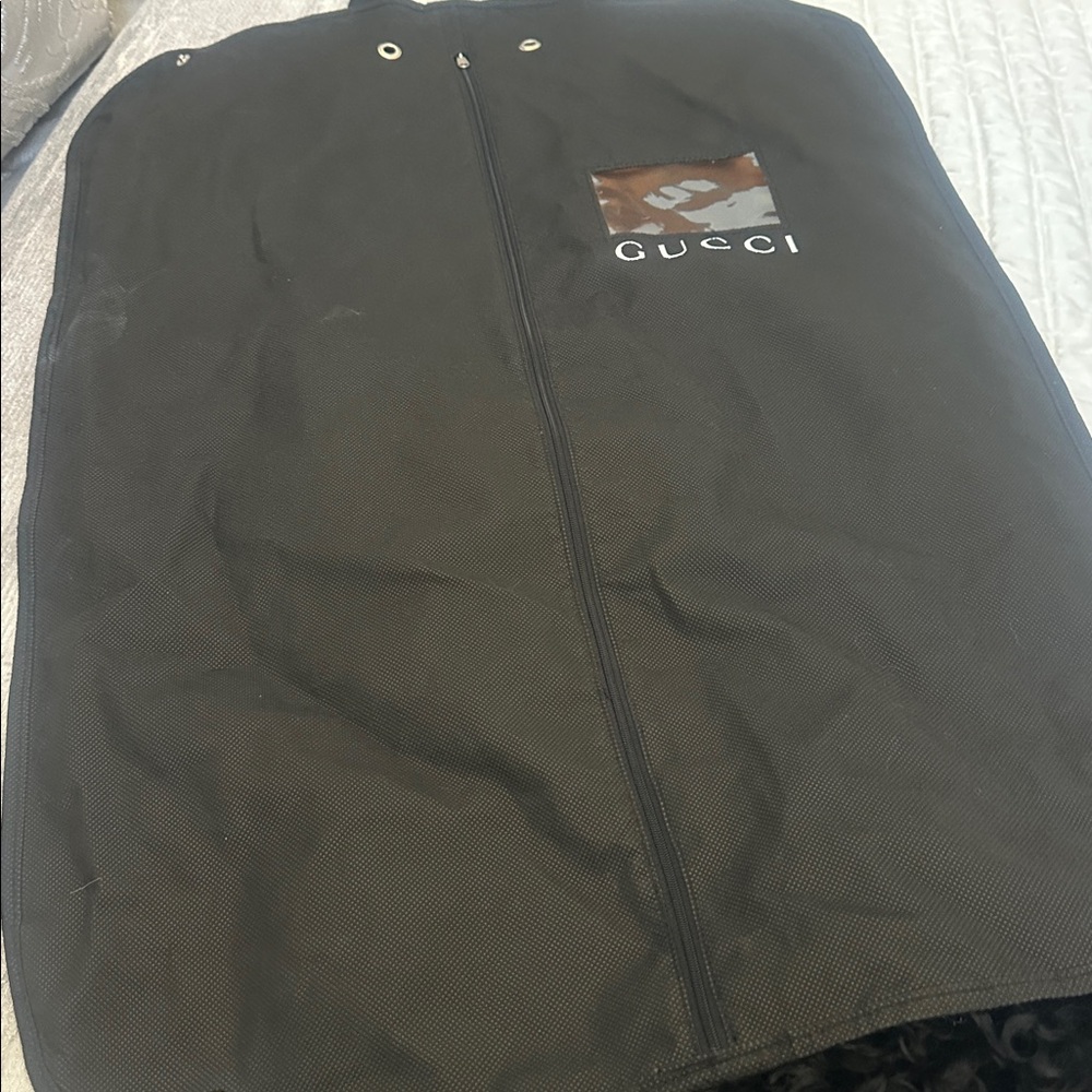 GUCCI LEATHER and SHEARLING BOMBER JACKET - Picture 10 of 11